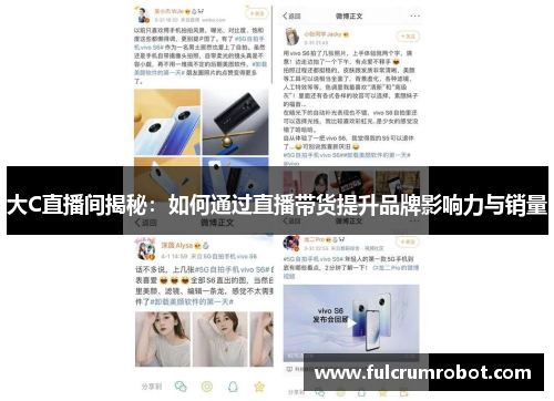 大C直播间揭秘：如何通过直播带货提升品牌影响力与销量